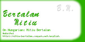 bertalan mitiu business card